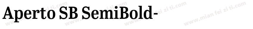 Aperto SB SemiBold字体转换